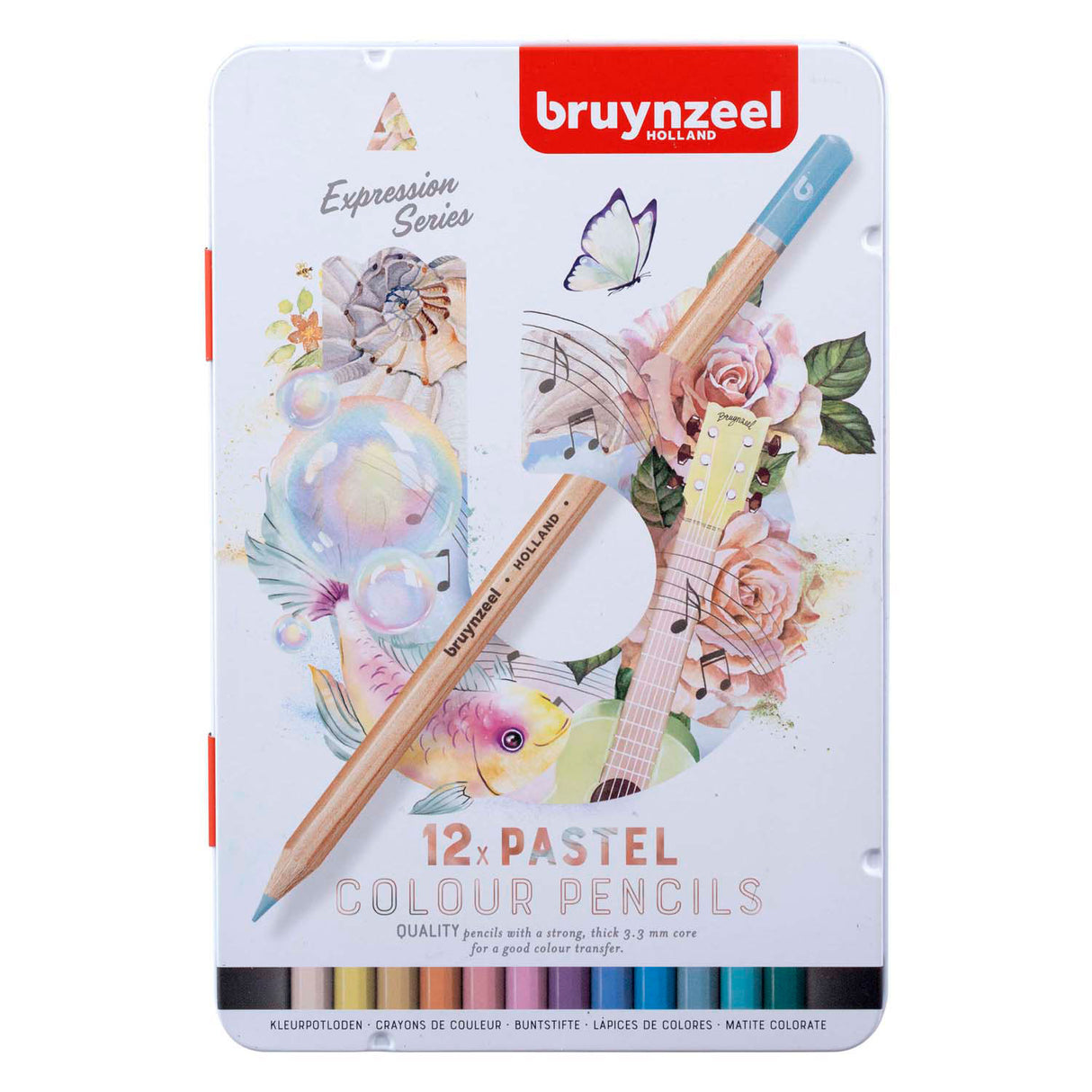 Bruynzeel udtryk farveblyanter pastel nuancer tin 12