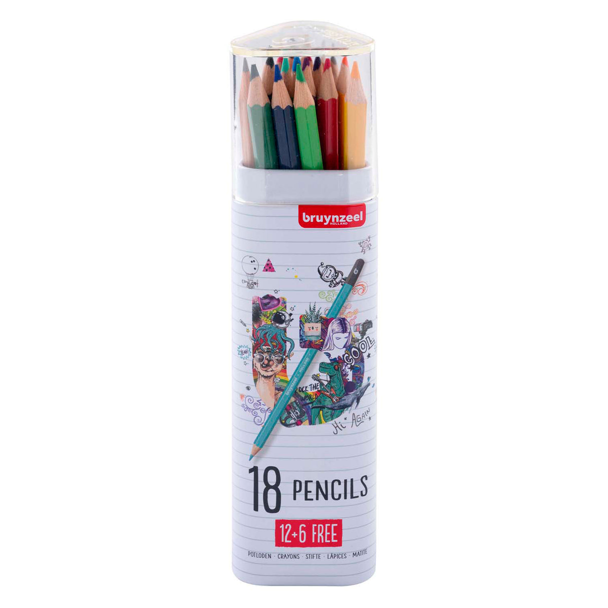 Bruynzeel farveblyanter tin | 12 + 6 gratis