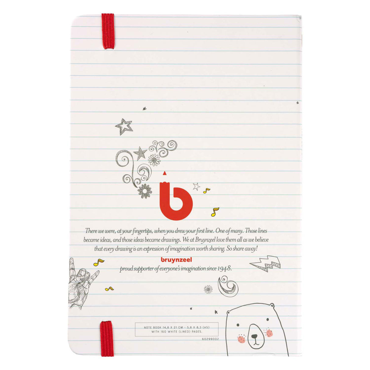 Bruynzeel notesbog a5 80 gm 160 sider