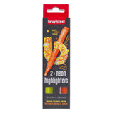 Bruynzeel highlighter sæt 2 farver - gul og orange