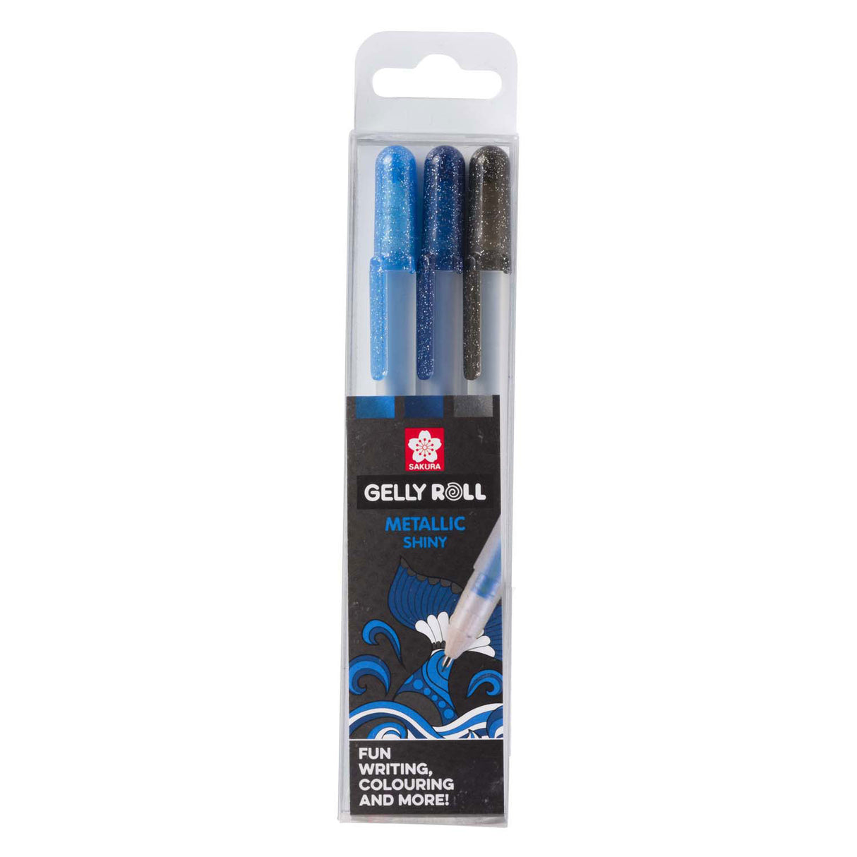 Sakura gelly roll metallisk sæt med 3 gelpenne ocean