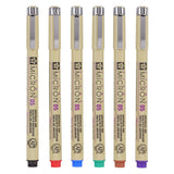 Sakura pigma micron 05 penalhus med 6 grundfarver