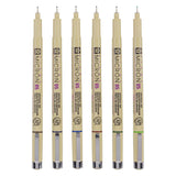 Sakura pigma micron 05 penalhus med 6 jordfarver