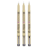 Sakura pigma micron fineliners etui - 3 fineliners - sort