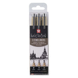 Sakura pigma micron penalhus 3 fineliners sort 08-10-12 bred