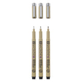 Sakura pigma micron penalhus 3 fineliners sort 08-10-12 bred