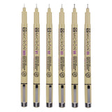 Sakura pigma micron penalhus 6 fineliners sort
