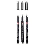 Sakura pigma micron black edition sæt og gratis etui, 3 stk