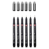 Sakura pigma micron black edition sæt og gratis etui, 6 stk