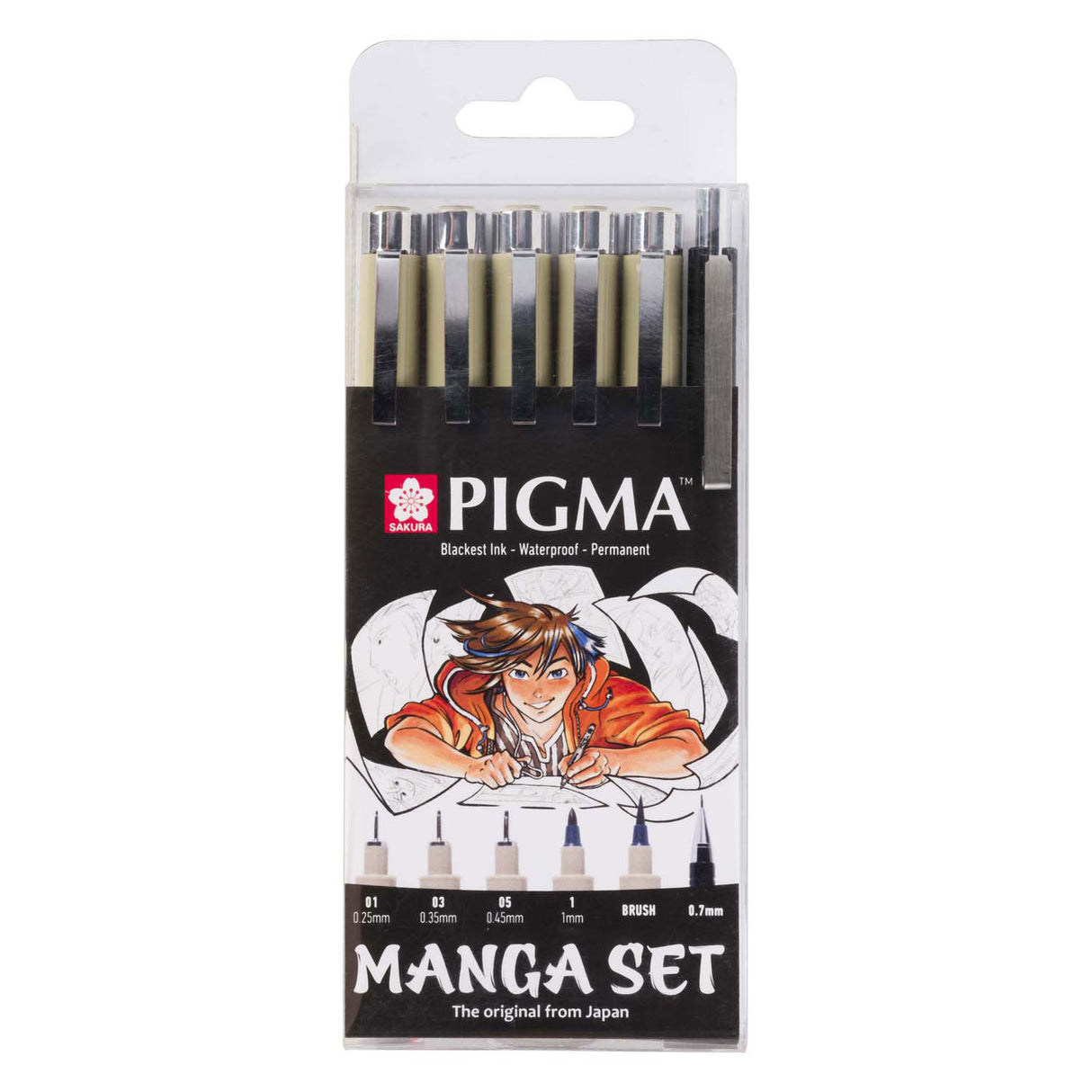 Sakura unikke manga kollektion på 6 pigma micron