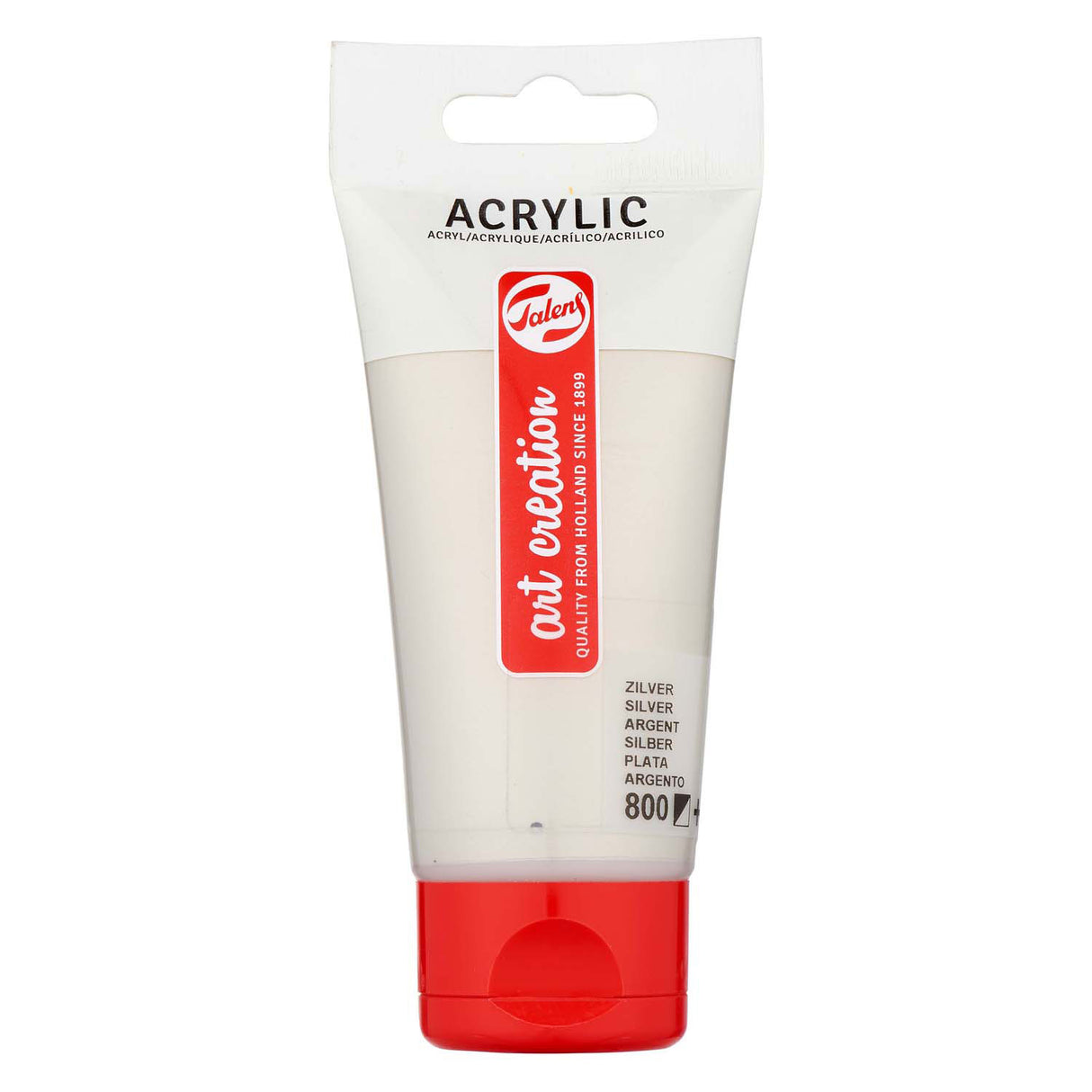Talens art creation akrylmaling tube 75ml sølv 800