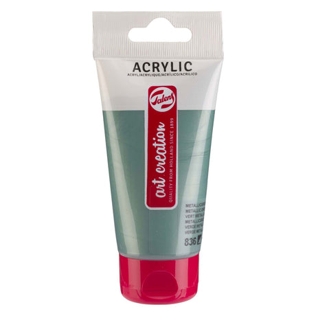 Talens art creation akrylmaling tube 75ml metallic grøn 836