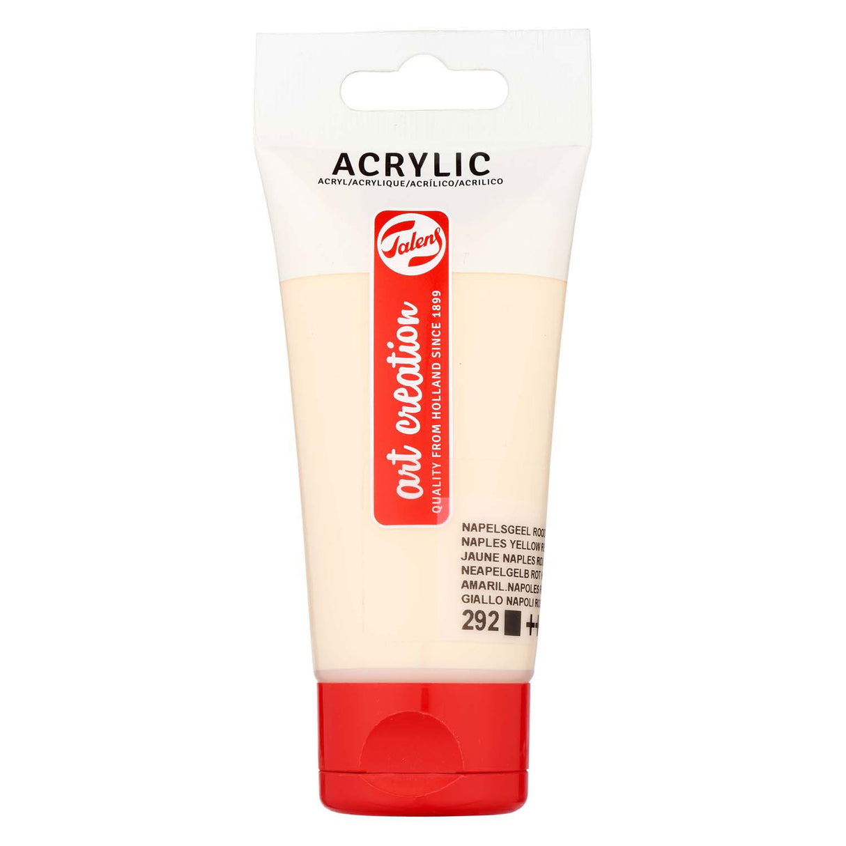 Talens art creation akryl maling tube 75ml napoli gul rd lys