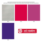 Talens art creation talens art creat.glas porcelæn uigennemsigtigt sæt 4 x 30 ml pink sølv