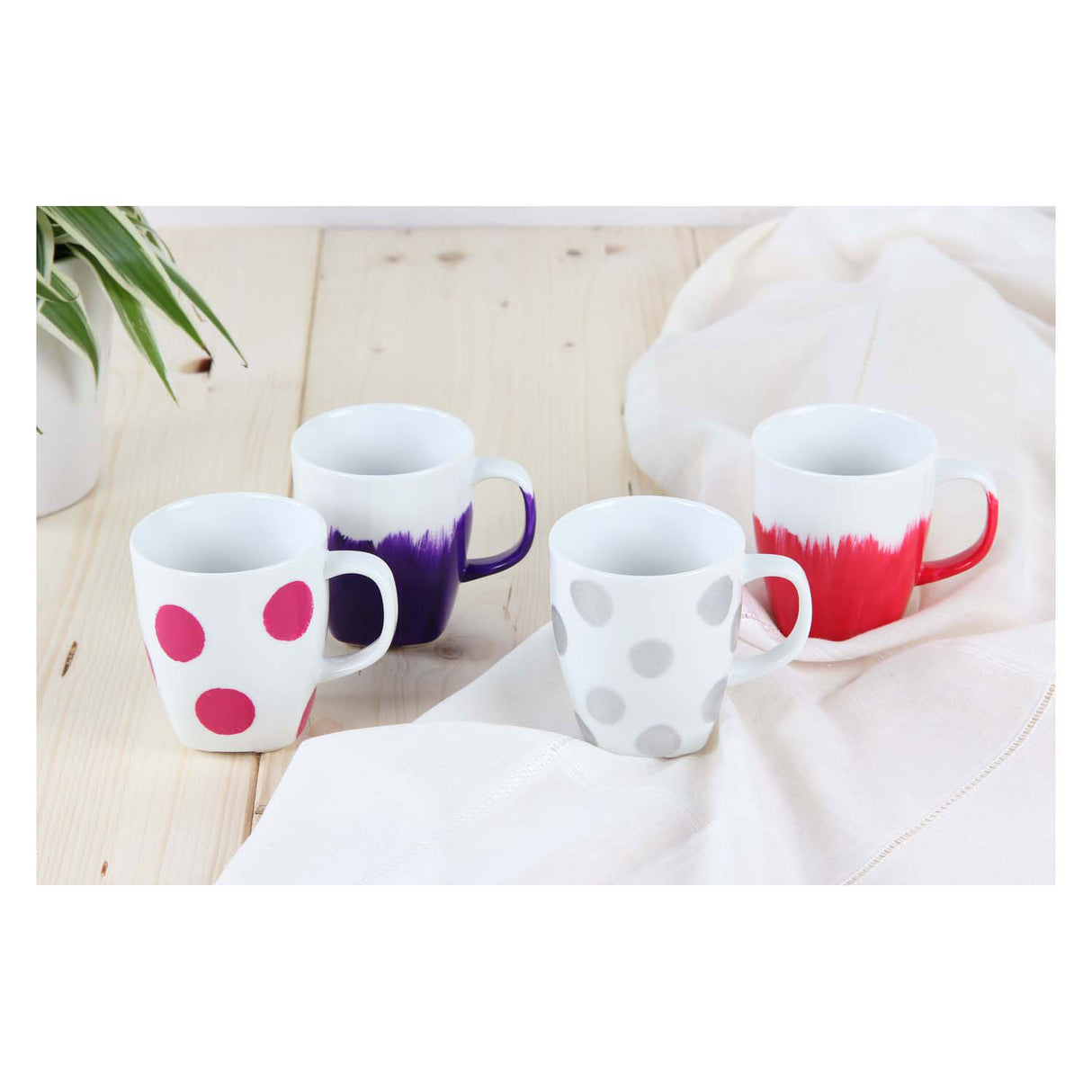 Talens art creation talens art creat.glas porcelæn uigennemsigtigt sæt 4 x 30 ml pink sølv