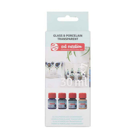 Talens art creation glasporcelæn transparent sæt 4 x 30 ml blå