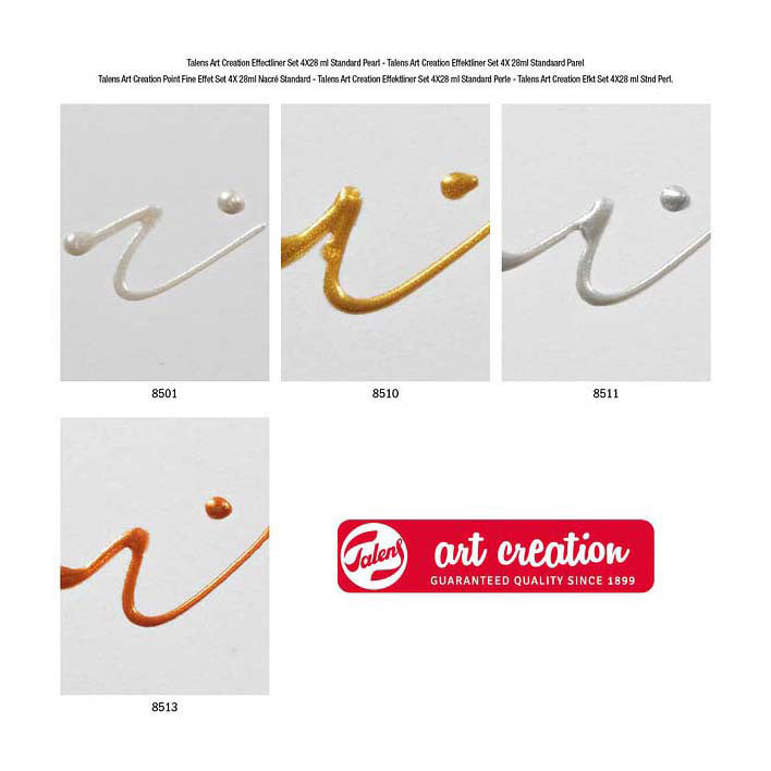 Talens art creation effekt liner sæt 4x28ml standard perle
