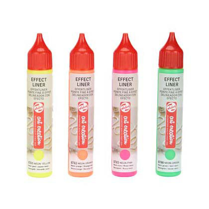 Talens art creation effekt liner sæt 4x28ml neon