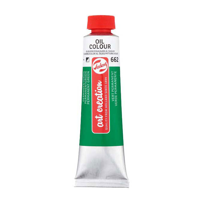 Talens art creation oliemaling tube 40ml permanent grøn 662
