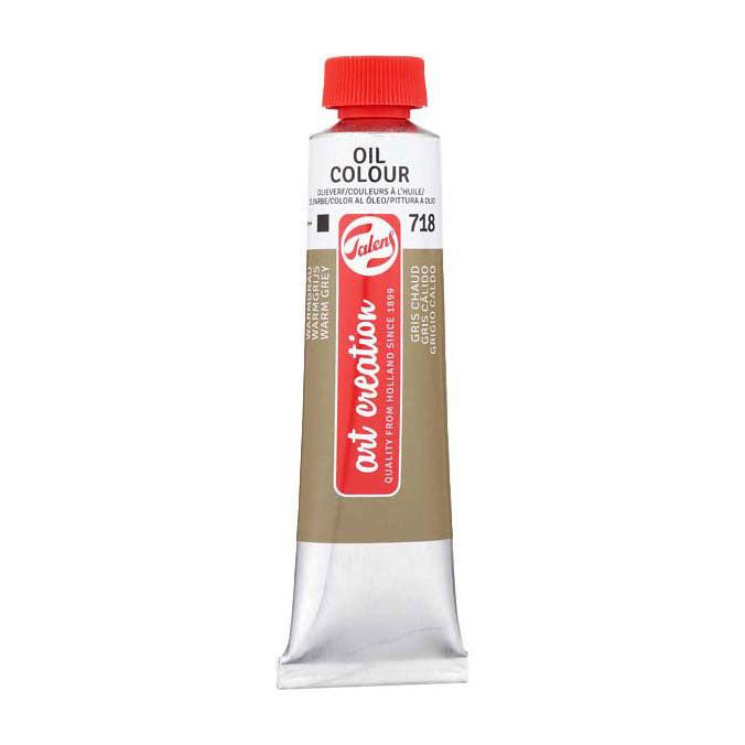 Talens art creation oliemaling tube 40ml varm grå 718