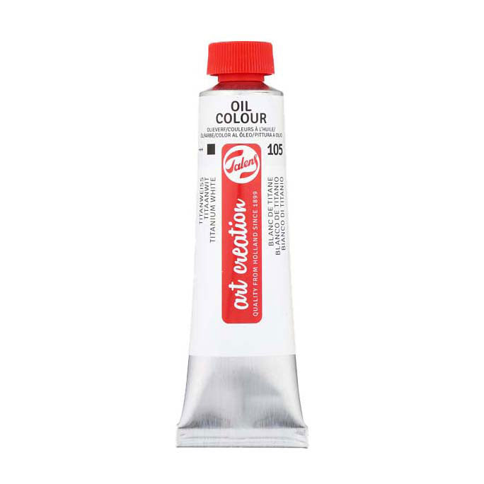 Talens art creation oliefarve tube 40ml titanium hvid tidselolie
