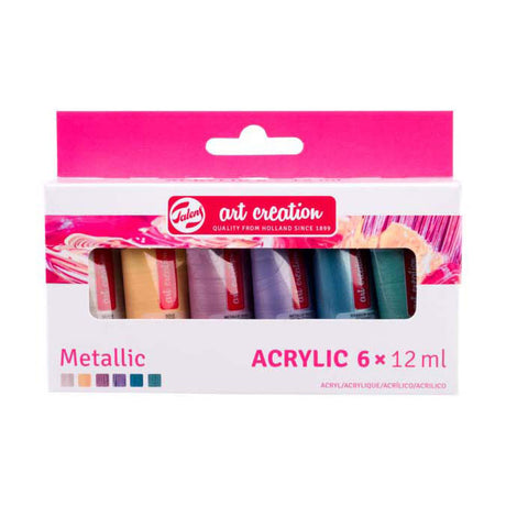 Talens art creation akryl maling sæt metallic | 6 x 12 ml