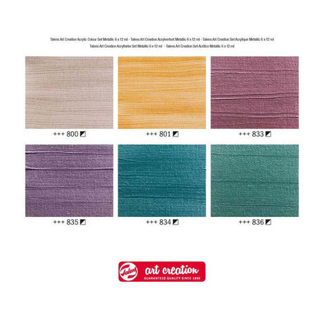 Talens art creation akryl maling sæt metallic | 6 x 12 ml