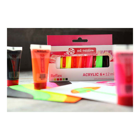 Talens kunstskabelse akrylmaling sæt refleks | 6 x 12 ml