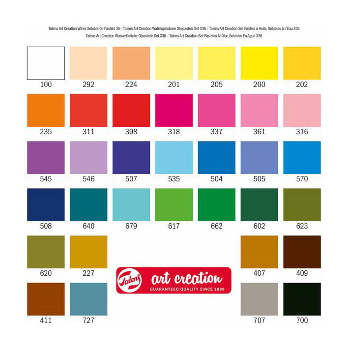 Talens art creation vandopløselige oliepastelsæt 36