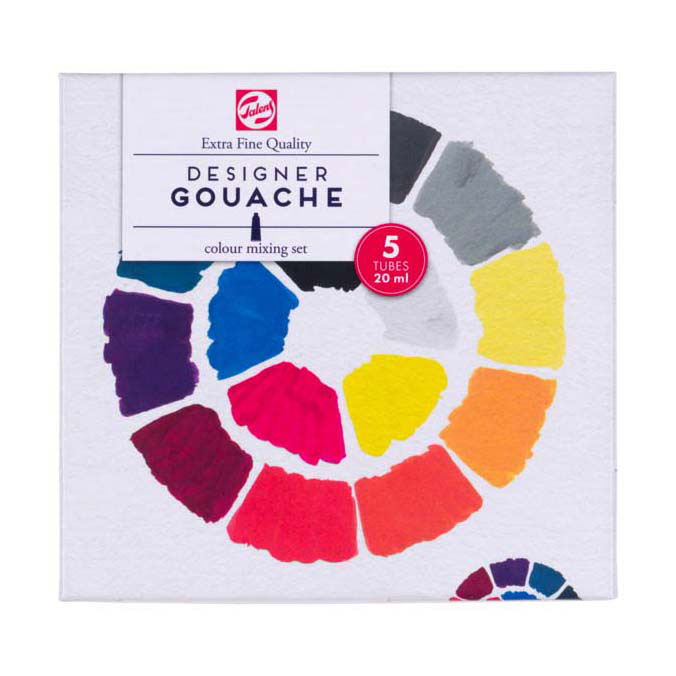 Talens gouache ekstra fint blandesæt, 5x20ml rør