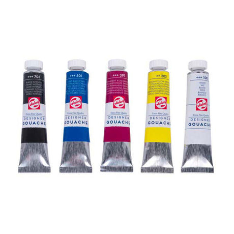 Talens gouache ekstra fint blandesæt, 5x20ml rør