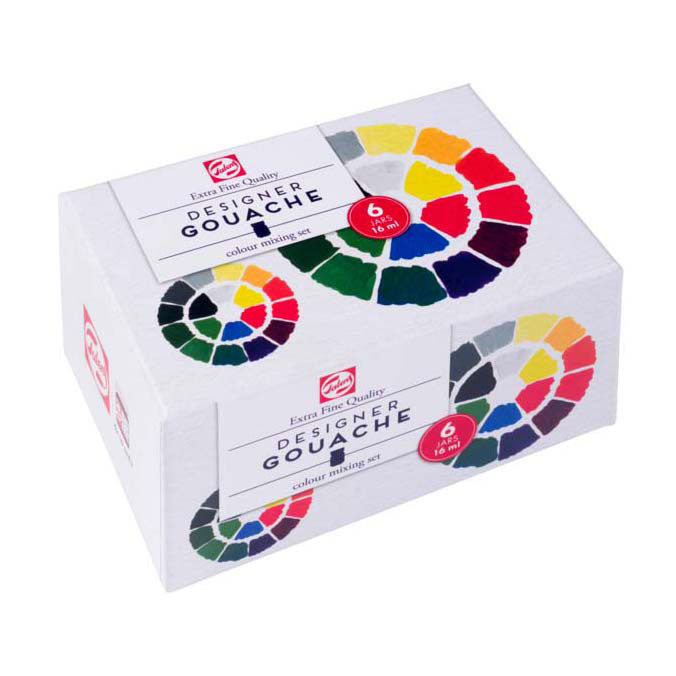Talens gouache ekstra fine primære sæt, 6x16ml flasker
