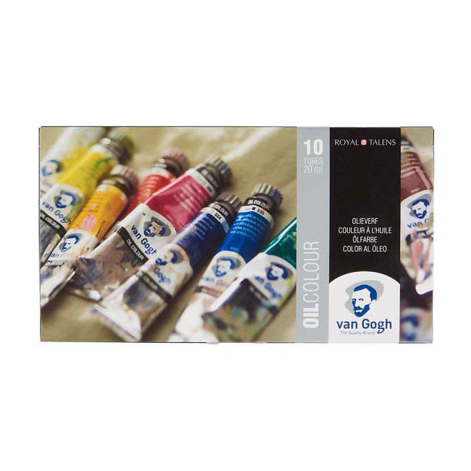 Bruynzeel van Gogh oliemaling grundsæt med 10 farver i 20 ml tuber