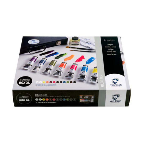 Bruynzeel van gogh oliemaling startboks xl, 12x40ml og tilbehør