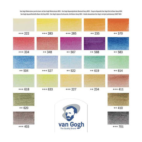 Bruynzeel van Gogh basissæt akvarelblyanter med 24 farver