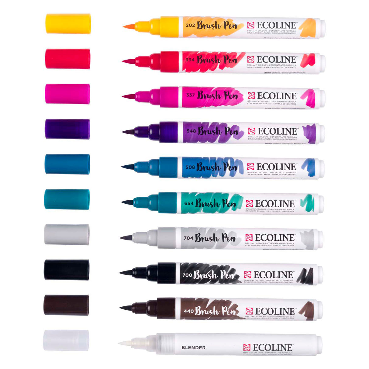 Bruynzeel ecoline penselpensæt galaxy, 10 farver