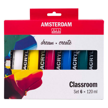 Bruynzeel Amsterdam standard serie akrylmaling uddannelsessæt 120ml, 6 stk.