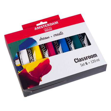Amsterdam standard serie akrylmaling uddannelsessæt | 6 x 120 ml