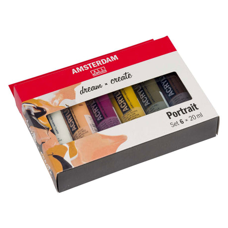 Amsterdam standard serie akrylmaling portrætsæt | 6 × 20 ml