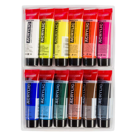 Bruynzeel Amsterdam standard serie akrylmaling landskabssæt 20ml, 12 stk.