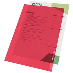 Leitz hoge kwaliteit zichtmap - a4 - 100 stuks - rood