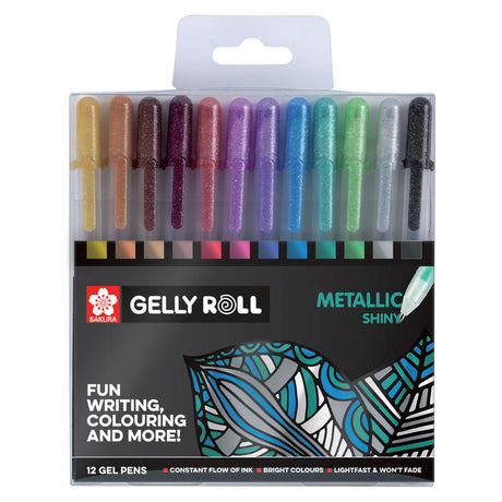 Sakura unikke samling af 12 gelly rolls metallic