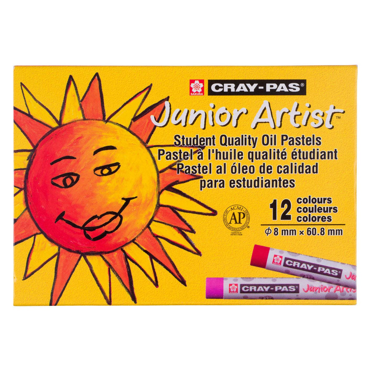 Sakura cray-pas junior kunstner oliepastelsæt, 12 stk.