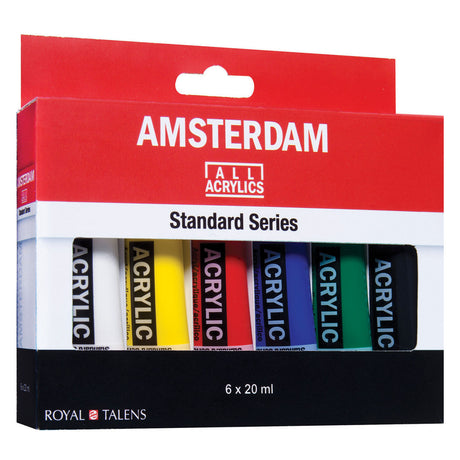 Bruynzeel amsterdam akrylmaling standardsæt, 6 stk.