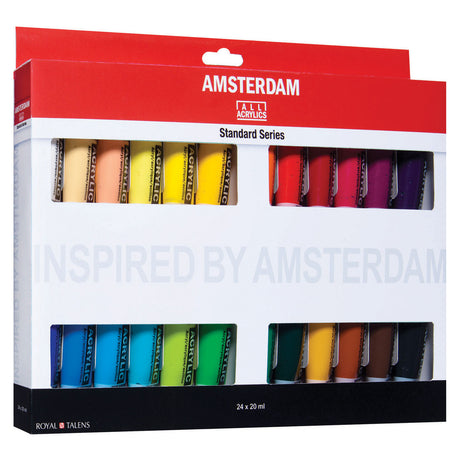 Bruynzeel Amsterdam akrylmaling standardsæt, 24 stk.
