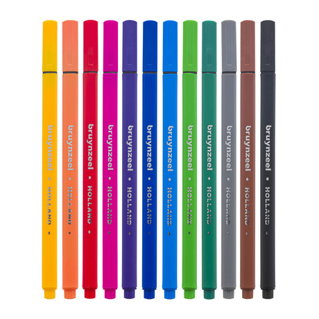Bruynzeel fineliners, 12 stk.