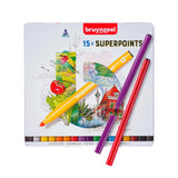 Bruynzeel tuschpenne super point, 15 stk.