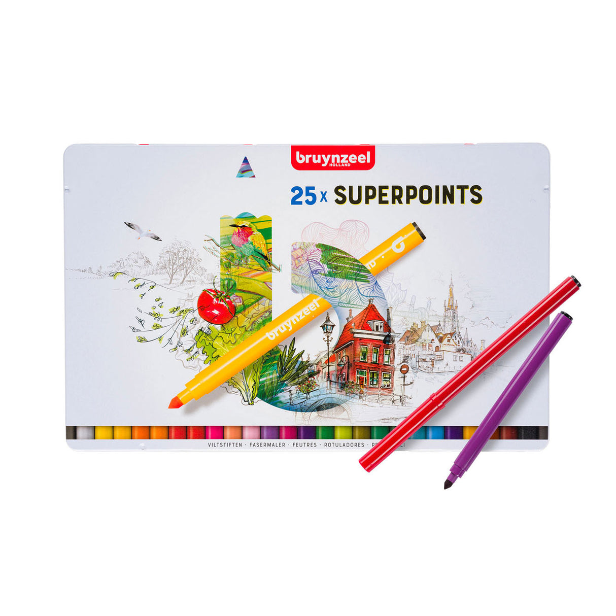Bruynzeel tuschpenne super point, 25 stk.