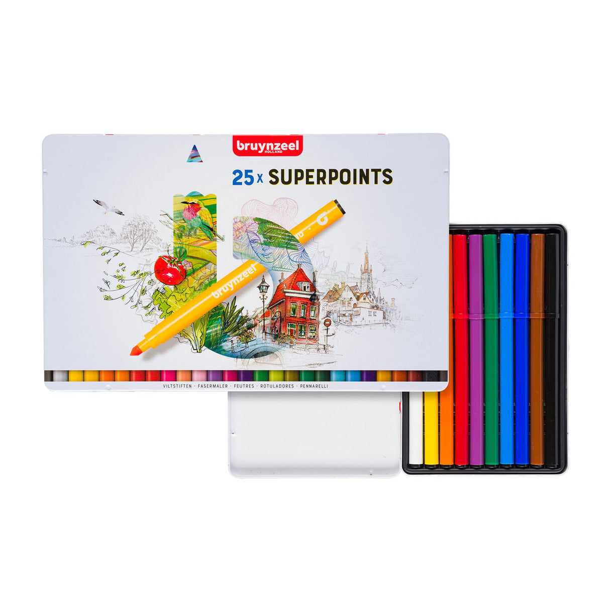 Bruynzeel tuschpenne super point, 25 stk.