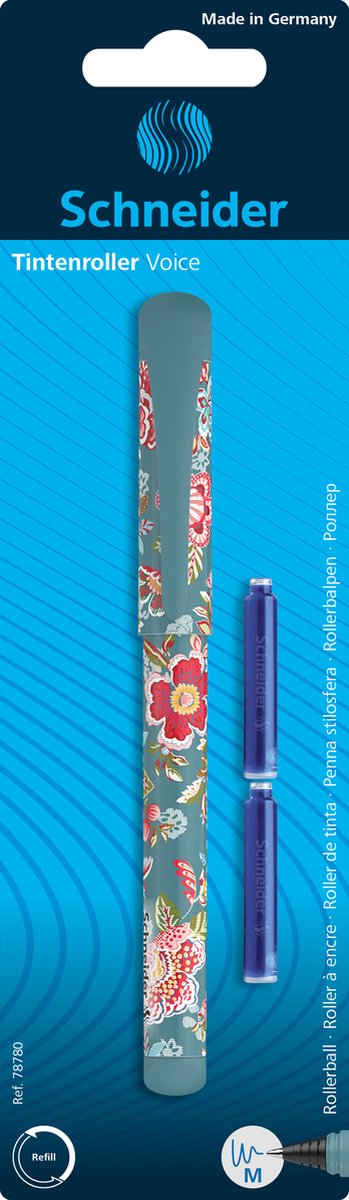 Schneider skriveredskaber schneider rollerball - stemme - inklusive blækpatroner - s-78780